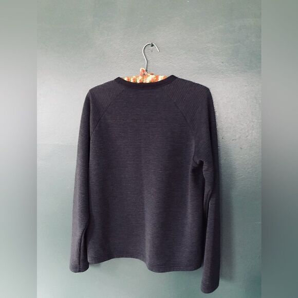 REI Cooperative Shirt Mens Medium Gray Crew Neck Ribbed Long Sleeve Outdoor - Picture 6 of 6